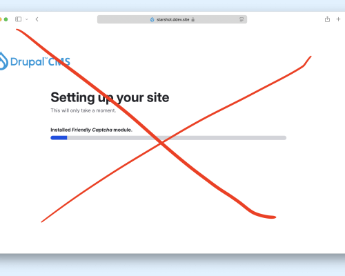 No more Drupal CMS installer progress bar