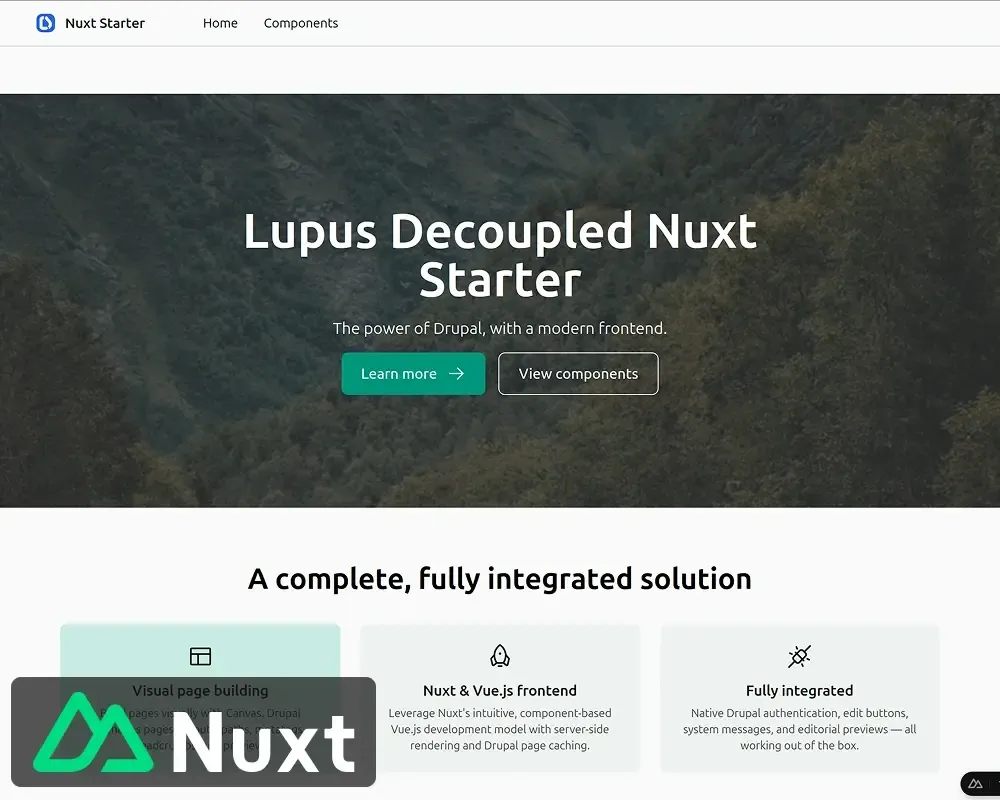 Nuxt Starter site template