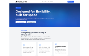 Screen shot of the Mercury Demo site template.