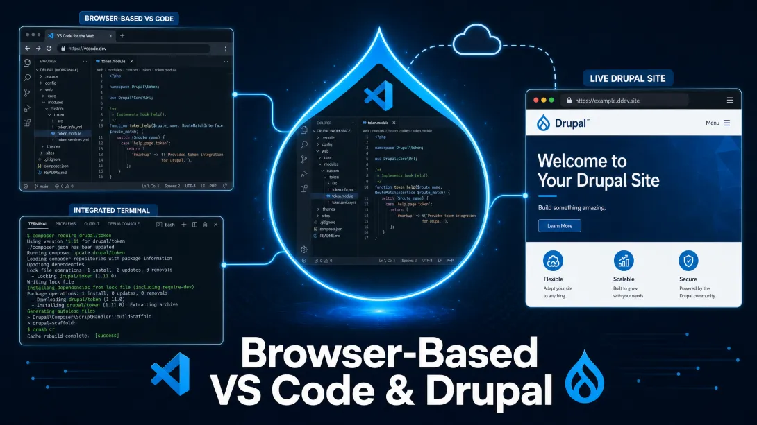 How Browser-Based VS Code Works With Drupal
